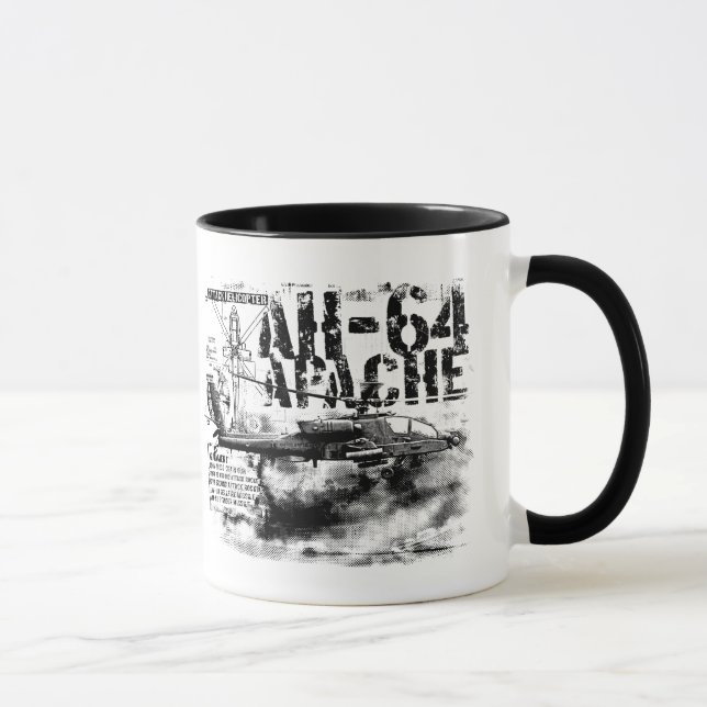 AH-64 Apache tasse de sonnerie de 11 onces (Droite)