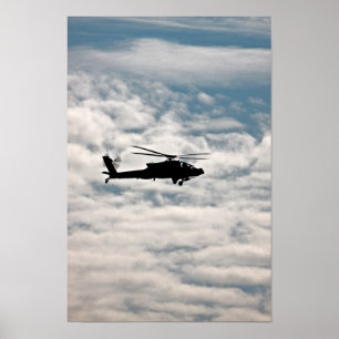 AH-64D Apache Helicopter Poster