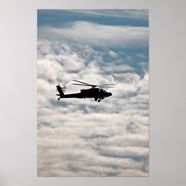 AH-64D Apache Helicopter Poster (Front)