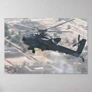 AH-64D Apache Helicopter Poster