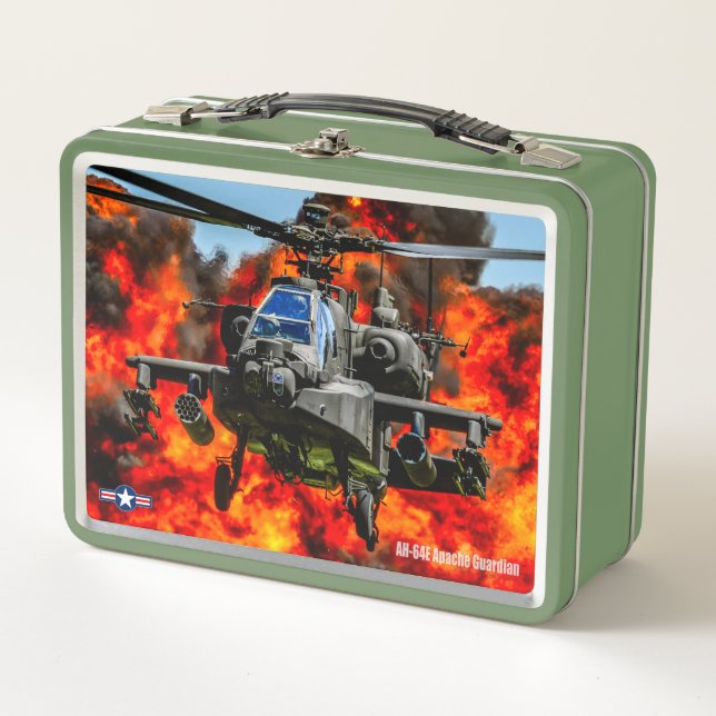 AH-64E APACHE GUARDIAN METAL LUNCH BOX (Front)