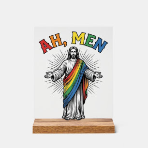 Ah Men Arc-en-ciel Religieux Vintage