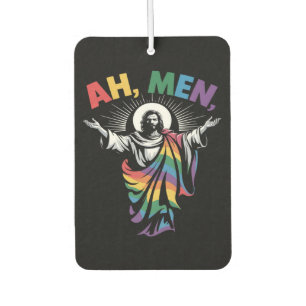 Ah Men Funny LGBT Gay Pride Air Freshener