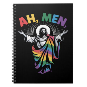 Ah Men Funny LGBT Gay Pride Notebook