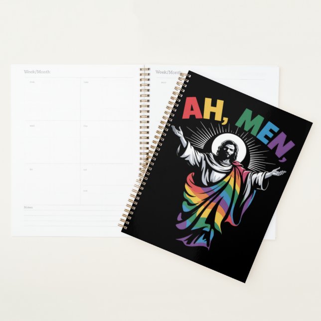 Ah Men Funny LGBT Gay Pride Planner (Display)