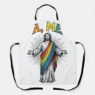 Ah Men Rainbow Religious Vintage Apron