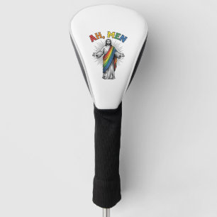 Ah Men Rainbow Religious Vintage Golf Head Cover