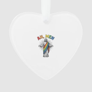 Ah Men Rainbow Religious Vintage Ornament