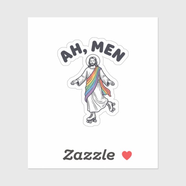 Ah Men Roller Skating Faith Vector Design_1 (Sheet)