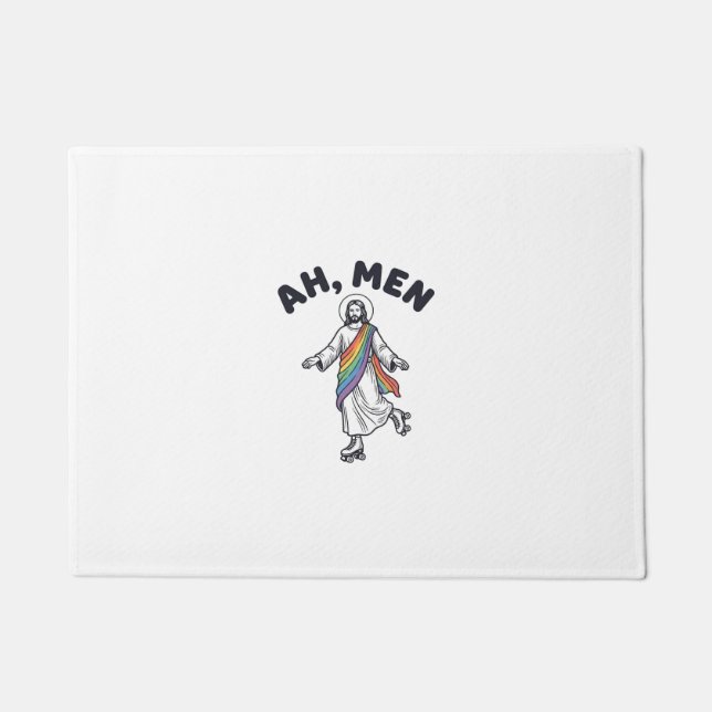 Ah Men Roller Skating Faith Vector Design_1 Doormat (Front)