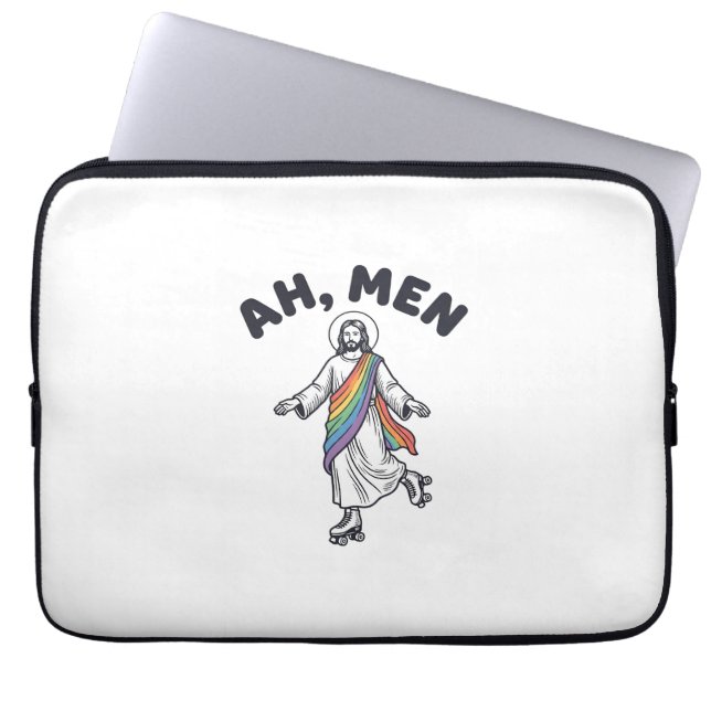 Ah Men Roller Skating Faith Vector Design_1 Laptop Sleeve (Front)