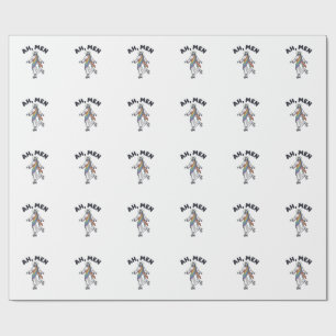 Ah Men Roller Skating Faith Vector Design_1 Wrapping Paper