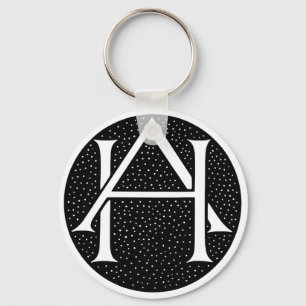 AH Monogram for the initials / letters AH. Keychain