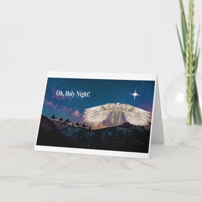 Ah, nuit sainte - carte de Noël (Devant)