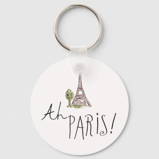 Ah Paris! Quote | With Effiel Tower Keychain (Front)