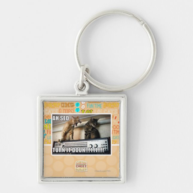 Ah Sed Turn it Down!! Keychain (Front)