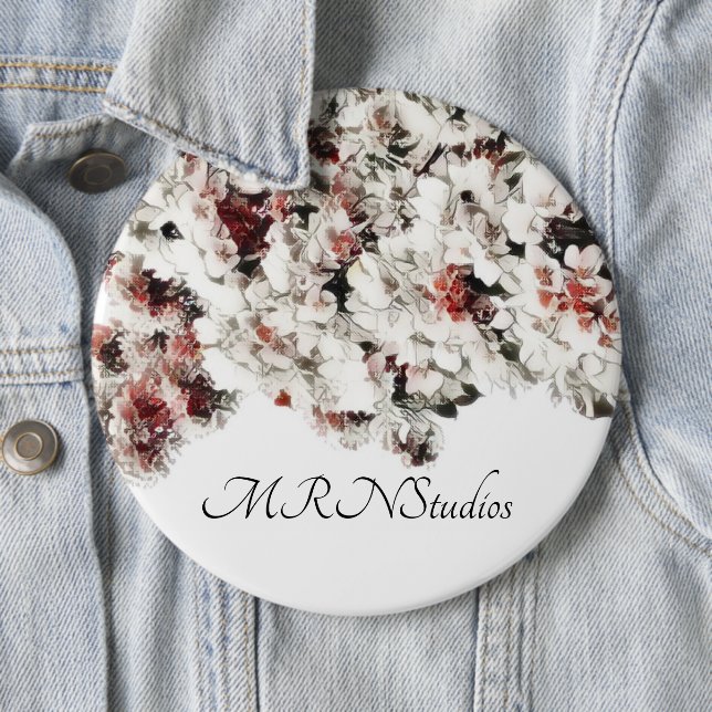 Ah, Spring 6 Inch Round Button (In Situ)