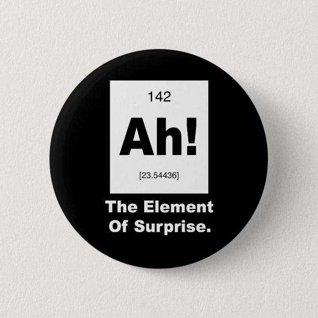 Ah! The element of Surprise 2 Inch Round Button (Front)