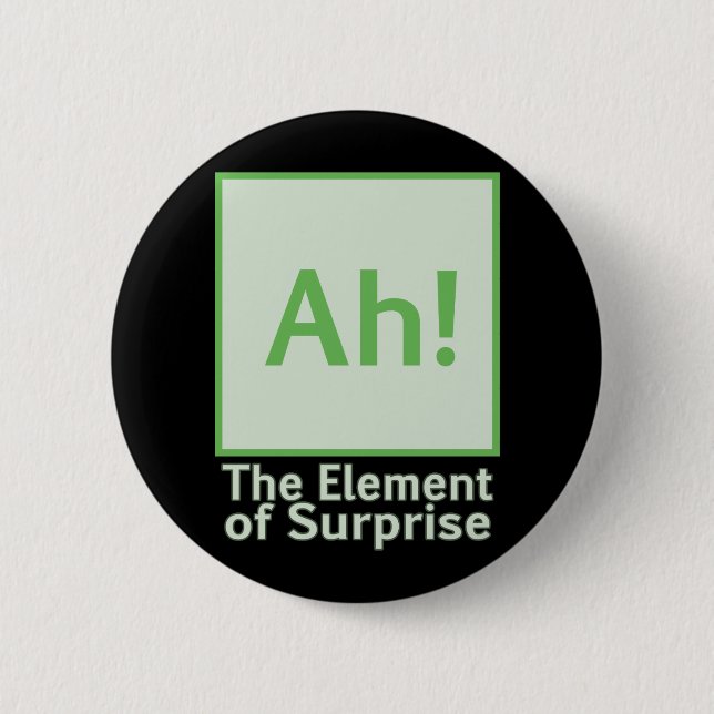 Ah! The element of surprise 2 Inch Round Button (Front)