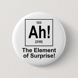 Ah! The Element of Surprise. 2 Inch Round Button