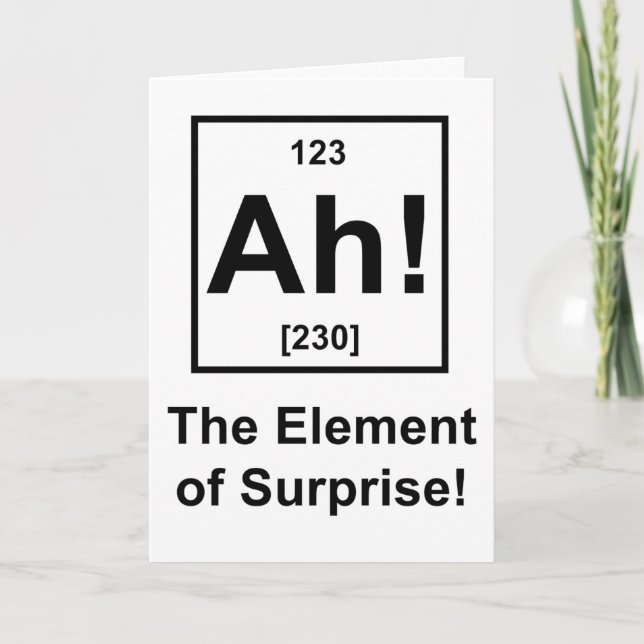 Ah! The Element of Surprise Card (Front)