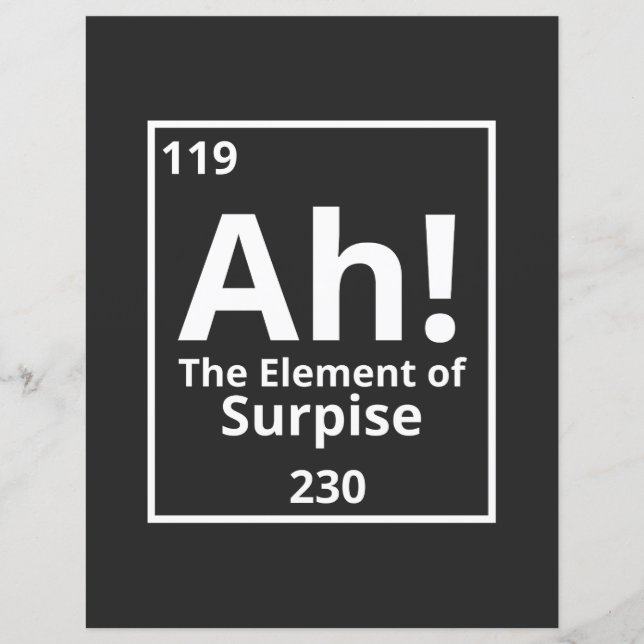 ah the element of surprise funny periodic table (Front)
