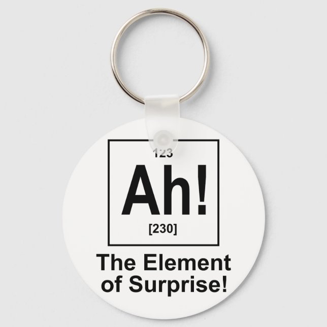Ah! The Element of Surprise. Keychain (Front)