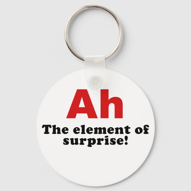 Ah the Element of Surprise Keychain (Front)