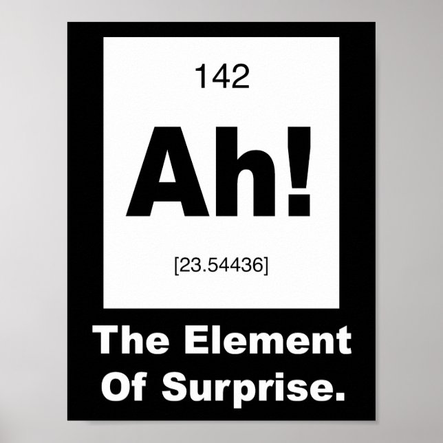 Ah! The element of Surprise Poster (Front)