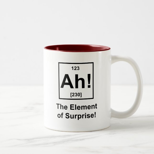 Ah! The Element of Surprise Two-Tone Coffee Mug (Right)