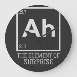 Ah the element of surprises large clock
