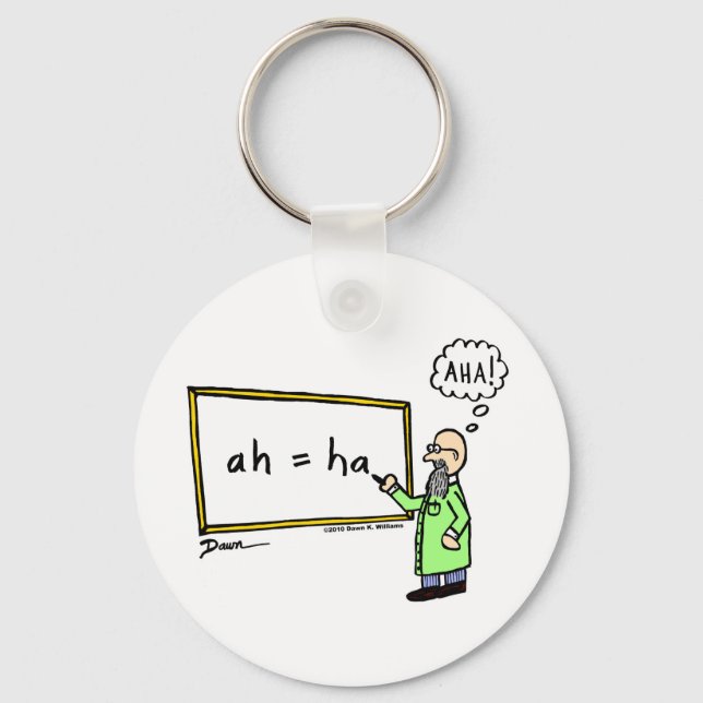 Aha! Cartoon Keychain (Front)