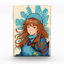 Ahana Dreamy Anime Hiker Girl Botanical Art Photo