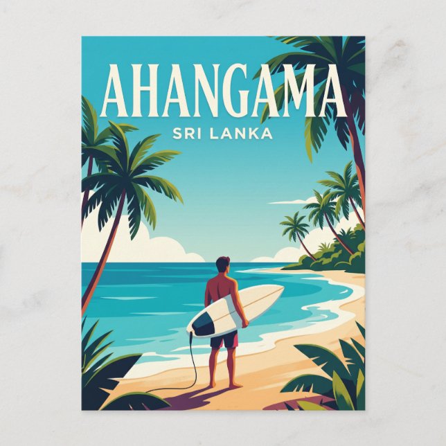 Ahangama Beach Sri Lanka Postcard (Front)
