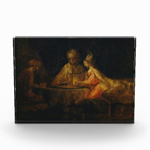 Ahasuerus Haman Esther Rembrandt Biblical Baroque  Photo Block
