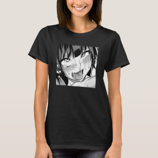 Ahegao Anime Girl With Tongue and Hands Out Weeb T T-Shirt
