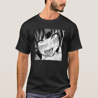 Ahegao Anime Girl With Tongue and Hands Out Weeb T T-Shirt