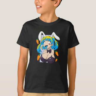 Ahegao shirt anime face rabbit cosplay lewd tees