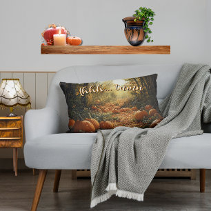 "Ahhh... tumn" Pumpkin Fall Lumbar Pillow
