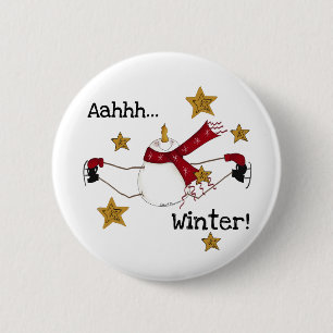 AHHH WINTER 2 INCH ROUND BUTTON