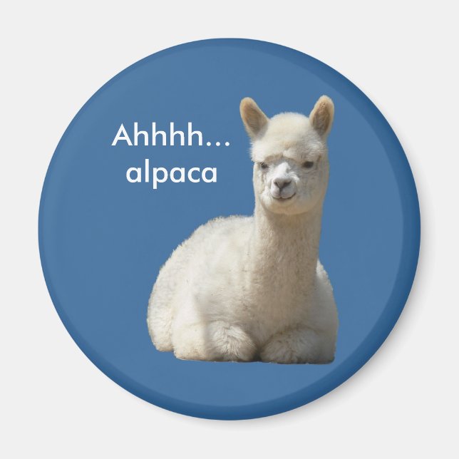 Ahhhh Alpaca Magnet (Front)