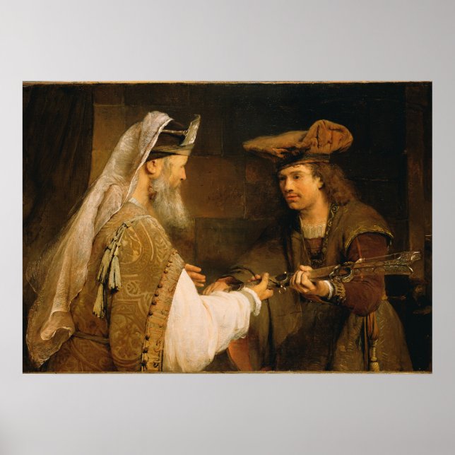 Ahimelech giving the sword of Goliath to David Poster (Front)