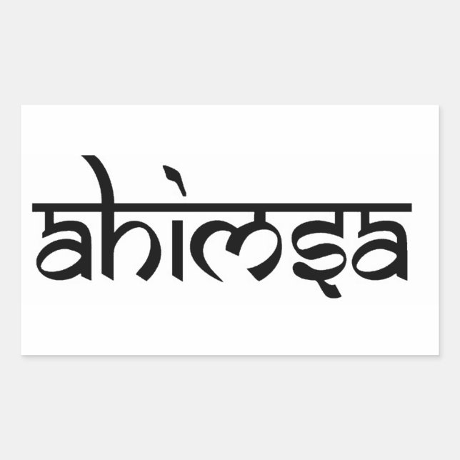 Ahimsa - Buddhist and Hindu Tenet Sticker (Front)