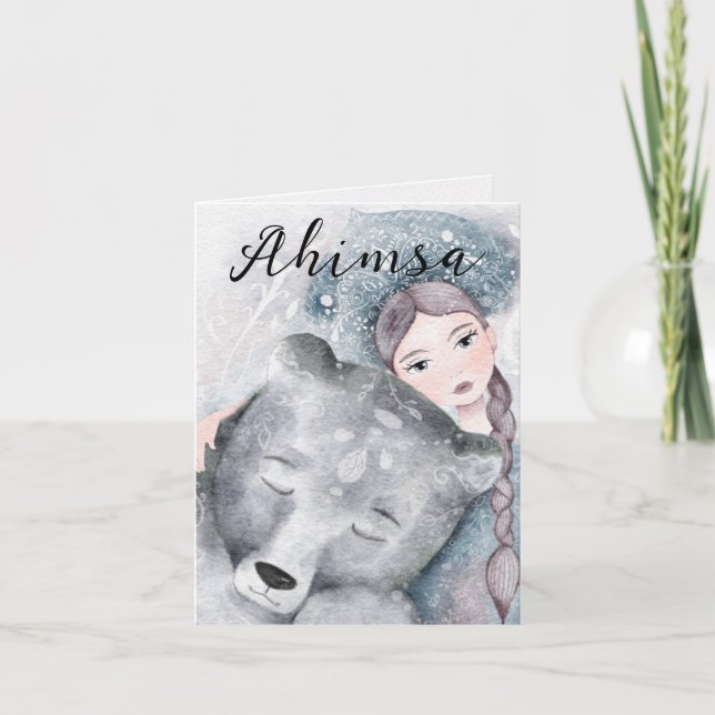 Ahimsa Christmas Holiday Card (Front)