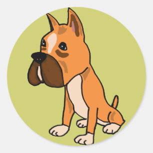 AHL- Stickers with Cute Boxer Dog