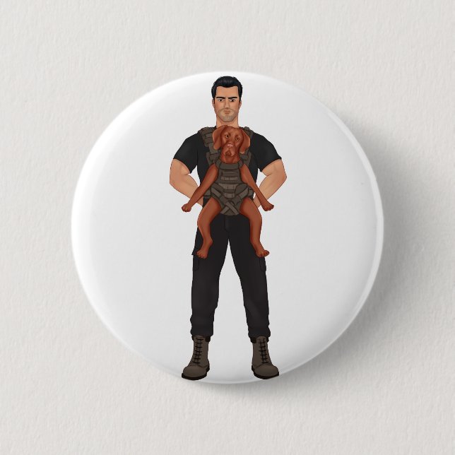 Ahmed and Nemi 2 Inch Round Button (Front)