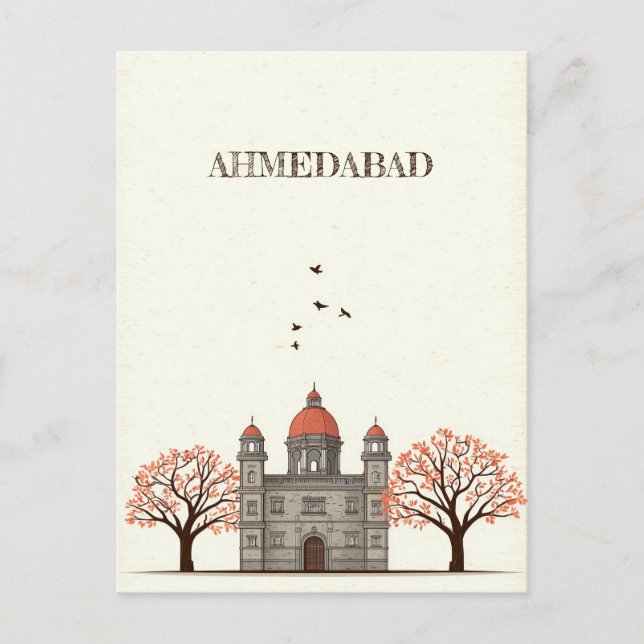 Ahmedabad India Travel Postcard (Front)