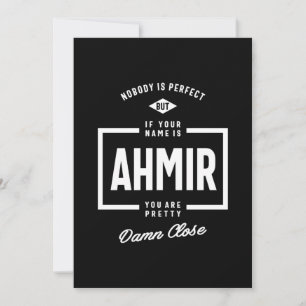 Ahmir Personalized Name Birthday Gift Thank You Card