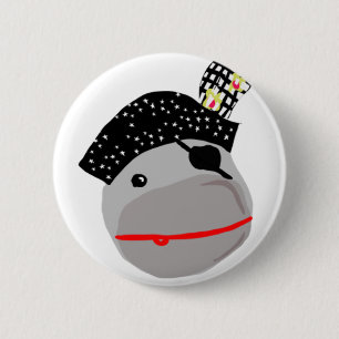 Ahoy! A cute pirate button. 2 Inch Round Button