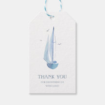 Ahoy Boy's Aquarelle Sailboat Books For Baby Thank